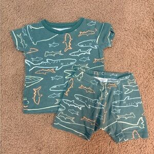 Carter's Teal and Light Blue Baby Tee